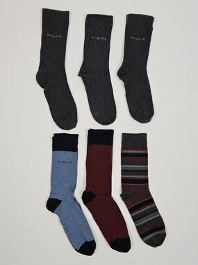 Bugatti Men's Dress Socks Lot of 6 Size 7-12